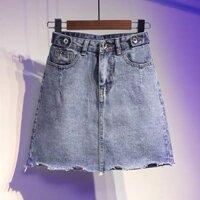 chân váy bò ngắn - chân váy jeans(có bigsize 100kg)(có ảnh thật)