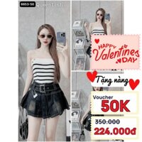 Chân váy bò ngắn CJEAN chân váy xòe dáng ngắn cạp cao tôn dáng trơn basic màu xanh dơ vàng size S M L thời trang 6653
