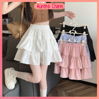 Chân Váy Bồng Bềnh A-Line - Màu Trắng, Đen, Hồng và Xanh, Phong Cách Nữ Tính 🎀