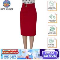 Chân váy bút chì ngắn hàng thiết kế kèm khóa xi cao cấp chân váy công sở form chuẩn thanh lịch BC15 - Đỏ,S
