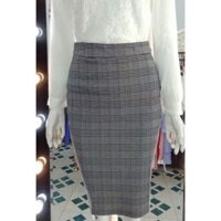Chân váy bút chì ô kẻ nhỏ