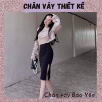 Chân váy bút chì tới gối xẻ sườn( sẵn size)- M89