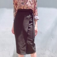 Chân váy bút chì vạt chéo kèm dây belt - VivianStore