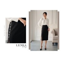 chân váy bút chì xẻ tà trước( đính ngọc)