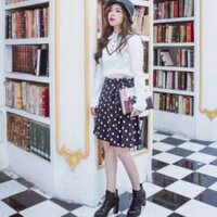 Chân váy chấm bi