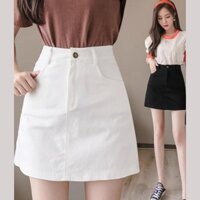 Chân váy chữ A Bigsize nữ chất vải Kaki dày dặn có lót quần khóa kéo có túi dáng ôm lưng cao tôn vòng eo CV11