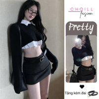 Chân Váy Chữ A, Chân Váy Ngắn Ôm Body, Chân váy chữ a ngắn ôm tặng Kèm Thắt Lưng có Quần Bảo Hộ Chất Tuyết Mưa 99C