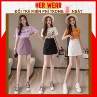 Chân váy chữ A có quần trong chất tuyết mưa, Chân váy ngắn công sở đẹp.