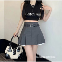 Chân Váy Chữ A Xếp Ly SUBO Lưng Cao, Thiết Kế Dáng Tenis, Phong Cách Retro Hàn Quốc, Váy Ngắn Sang Trọng Dành Cho Nữ