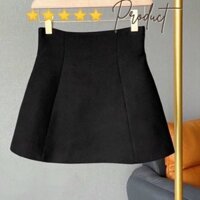 Chân Váy Con Ong Cạp Lưng Cao - Chân váy A dáng ngắn lưng cao công sở màu đen