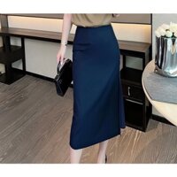 Chân váy công sở dáng dài xẻ hông