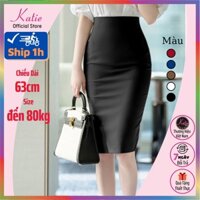 Chân Váy Công Sở KATIE Co Giãn Chân Váy Bút Chì Dáng Dài Qua Gối Chân Váy Ôm Body BigSize Đến 80kg