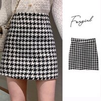 Chân Váy Dạ ANAN Kẻ Sọc Đen Trắng Q10 Siêu Xinh Co Dãn Phong Cách Tiểu Thư, Dễ Phối Đồa