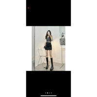 Chân váy Da + áo lấp lánh