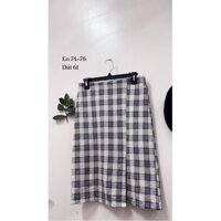 Chân váy dạ ép kẻ caro