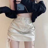 Chân váy da Qc dây rút siêu chảnh