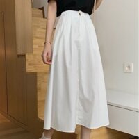 Chân váy dài 2021, chân váy dài xòe lưng cao đẹp thời trang công sở, du lịch