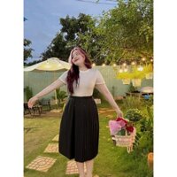 Chân váy dài bigsize nữ dạng xòe phong cách hàn quốc, váy dài qua gối Chuppy xinh xắn CV12