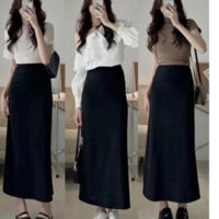 Chân Váy Dài Dáng Suông Phong Cách Hàn Quốc, Chân Váy Thun Chất Cotton Co Giãn Ôm Body Tôn Dáng Thiết Kế Sang Chảnh