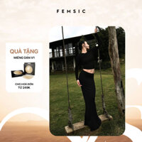 Chân Váy Dài Đuôi Cá Xẻ Tà FEMSIC Form Dài Hack Dáng Chất Mềm Mại Ôm Body Sang Trọng Basic