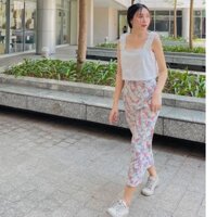 Chân váy dài họa tiết Fabric Holic