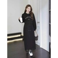 Chân váy dài lưng cao cạp chun co giãn có dây rút mẫu mới hot trend