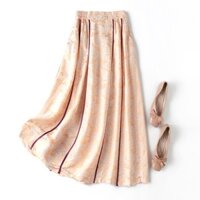 Chân Váy Dài Lưng Thun Phối Túi Họa Tiết Thổ Cẩm / Mật Ong / Ngựa Đào Phong Cách Trung Hoa Sang Trọ