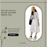 Chân váy dài ulzzang 3 tầng phong cách hàn quốc, vải voan dài 2 lớp dạng xòe