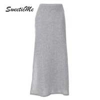 Chân Váy Dài Xẻ Tà Màu Trơn Thời Trang 2023 Quyến Rũ Cho Nữ