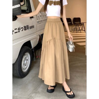 Chân Váy Dài Xếp Ly Lưng Thun Phong Cách Mới