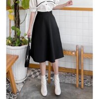 Chân váy dài xòe A 2 túi basic mypstore