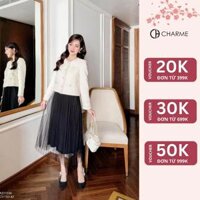 Chân váy dáng dài công chúa dập ly 3 lớp dành cho các nàng thơ Charme 10142