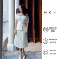 Chân váy dáng dài NKN Milcah, thiết kế xếp ly, chất liệu cao cấp