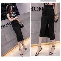 Chân Váy Dáng Dài Xẻ Tà Trước Chân Váy Công Sở