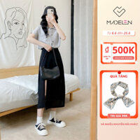 Chân Váy Dáng Dài Xẻ Tà MADELEN 2 Lớp Vải Chiffon Mềm Mại Thiết Kế Xẻ Đùi Cá Tính