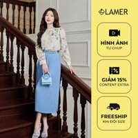 Chân Váy Dáng Xòe Nữ Dập Ly, Chân Váy Bút Chì Công Sở Dài Ngang Gối LAMER L62L24Q001