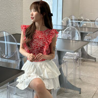 Chân Váy Dập Ly Thiết Kế Hai Tầng Chất Liệu Siêu Xinh Có Lót Quần Bên Trong