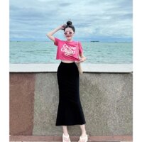 Chân váy đuôi cá dáng dài Huta chất thun gân thoáng mát, lên form y hình, chân váy dài công sở quyến rũ