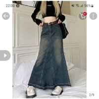 chân váy đuôi cá jeans xinh lém new nha