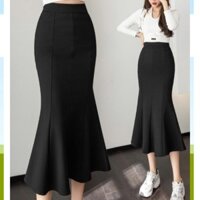 Chân váy đuôi cá Tú Linh ôm body dáng dài qua gối chất Umi co giãn khóa kéo sau, midi phong cách Hàn Quốc - Hàng mới về