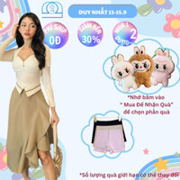 Chân váy đuôi cá vạt xéo phối cổ LEAF LONG SKIRT by LIBDO