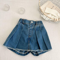 Chân váy giả quần jean denim cho bé gái