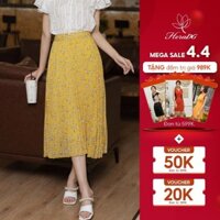 Chân váy họa tiết dập ly xòe quạt HeraDG SJPBB2032