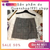 Chân váy họa tiết kẻ sọc caro  phong cách Hàn quốc Style cho nữ