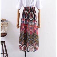 Chân Váy Hoạ Tiết Thổ Cẩm Boho Đi Biển Đi Chơi