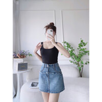 Chân Váy Jean Chữ A Dáng Ngắn Tôn Dáng Siêu Đỉnh, Chân Váy Bò Phối Viền Hàn Quốc Hàng Cao Cấp - CJN05