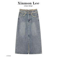 Chân Váy Jean Dáng Dài Xẻ Giữa - Hàng Order Taobao