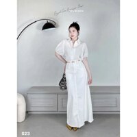 CHÂN VÁY JEAN TRẮNG DÀI