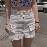 Chân váy jean trắng và đen( không kèm belt này)