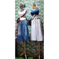 chân váy jean trắng